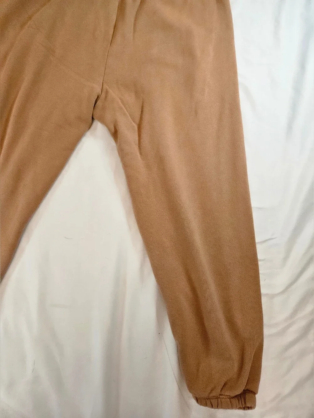PINK Victoria's Secret Womens Tan Elastic Bottom Insignia Sweatpants Size Large